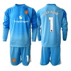 Manchester United Altay Bayindir #1 Keeper Hjemmedraktsett Barn 2025-26 Langermet (+ korte bukser)